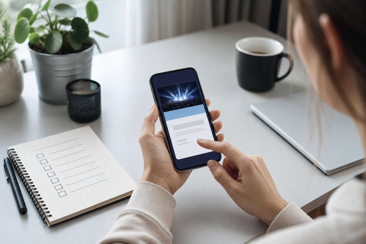 Praktisch beeld bij een aankoopchecklist voor online bestellen
