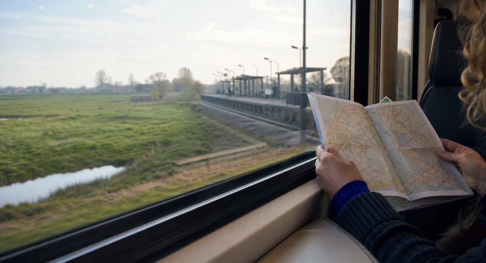Praktisch beeld bij een treinreis met overstap plannen